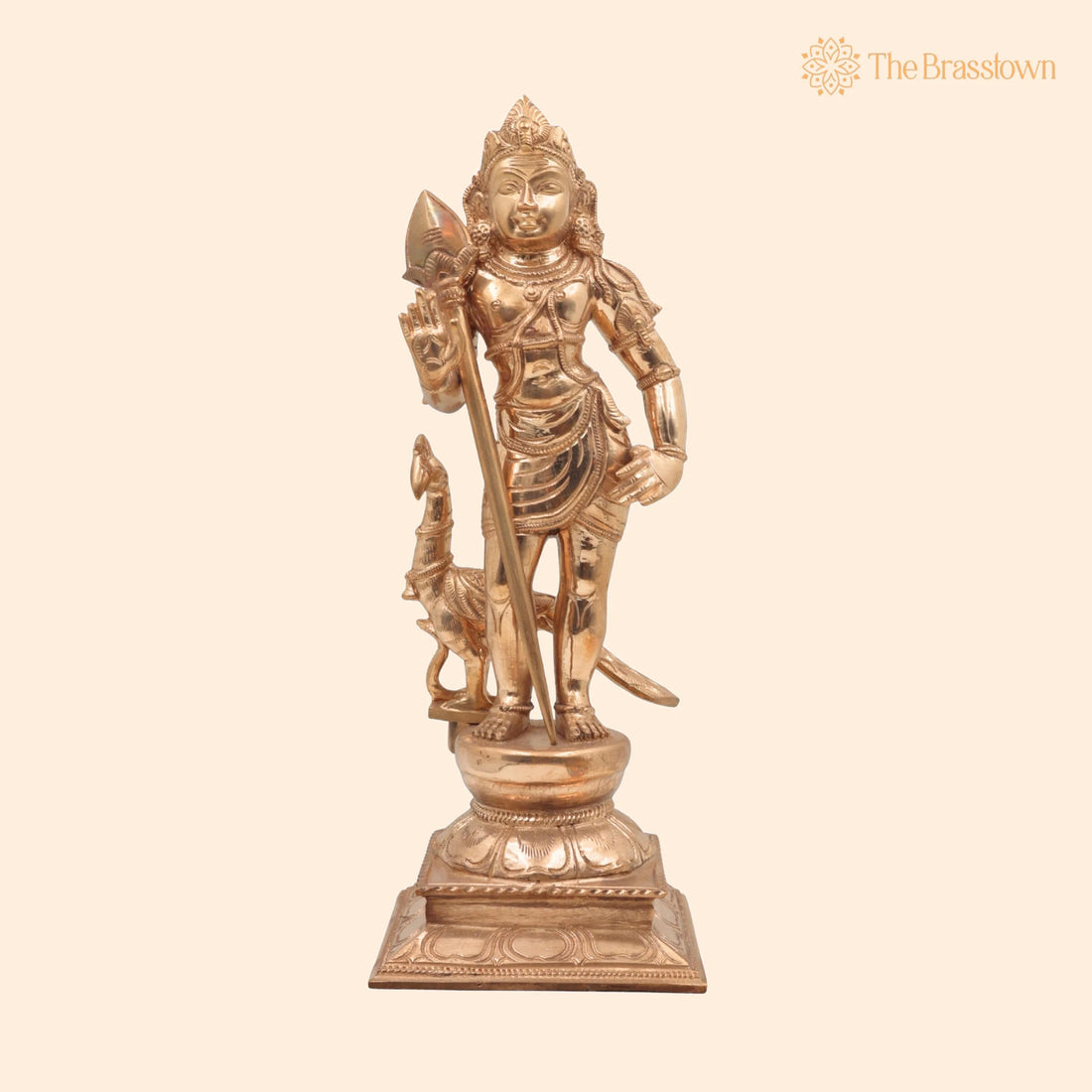 Handcrafted Panchaloha Murugan Idol – Bronze Subramanya, Skanda, Karthikeya, Vel Murugan Statue for Home Temple &amp; Pooja 12 Inch 1