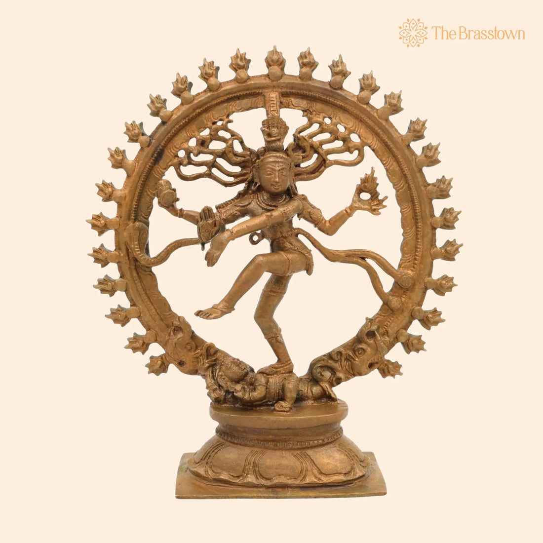 Bronze Nataraja Murti – Handcrafted Natraja Statue, Natraj Silai for Puja, Home Mandir &amp; Décor 6 Inch 1