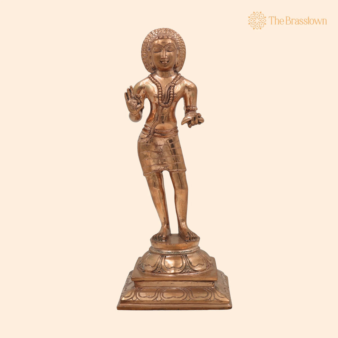 Handcrafted Bronze Manikkavacakar Idol – Panchaloha Manikkavachakar Statue, Tamil Shaiva Saint Murti for Temple &amp; Home Décor 11.5 Inch 1