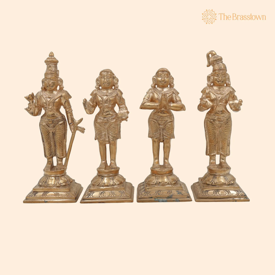 Handmade Bronze Panchaloha Nayanars Idols Set – Authentic Tamil Shaiva Saints Statue for Puja, Home Mandir &amp; Décor 7 Inch 1