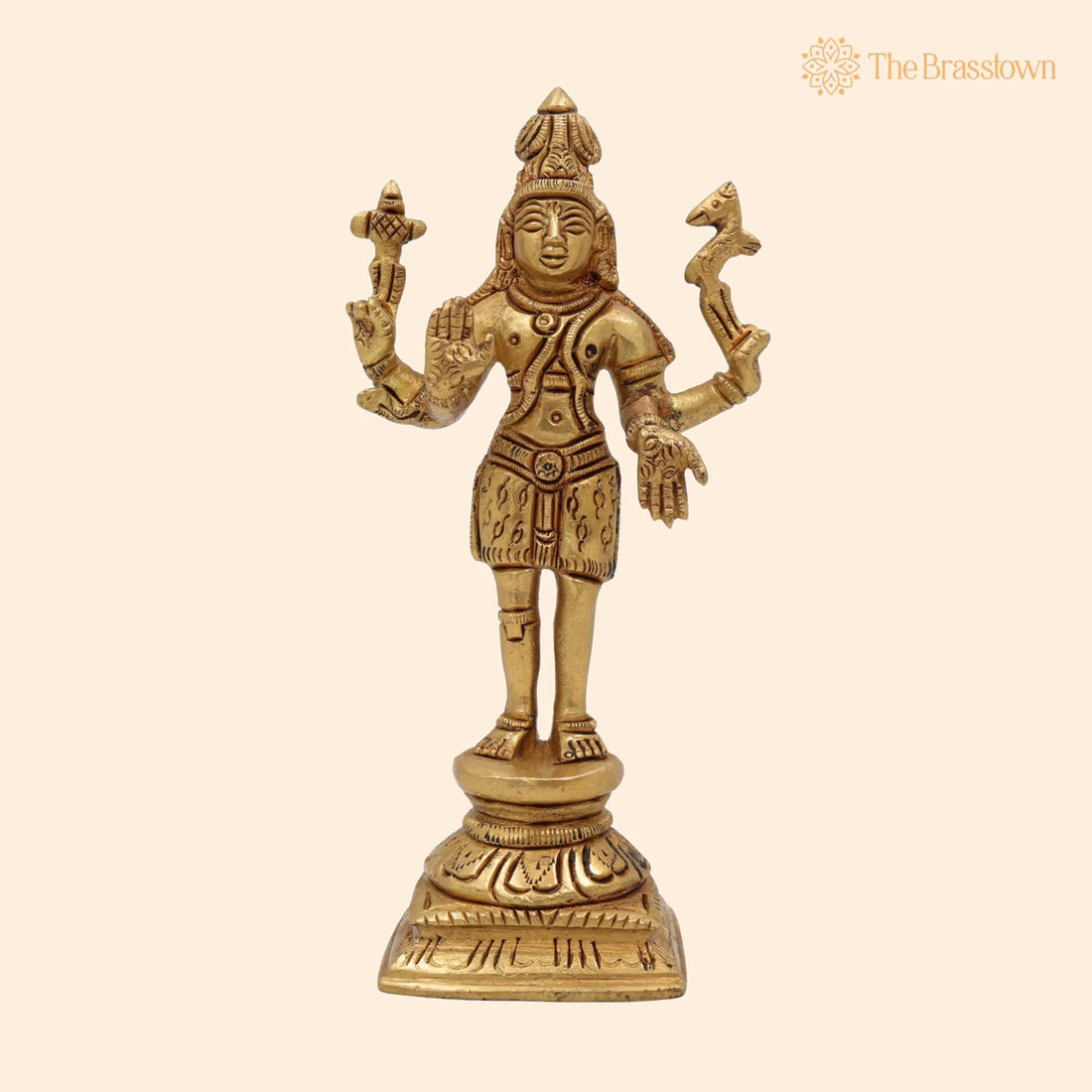 Brass Shiva Idol – Handcrafted Traditional Murti for Puja, Home Mandir &amp; Décor 6 Inch 1