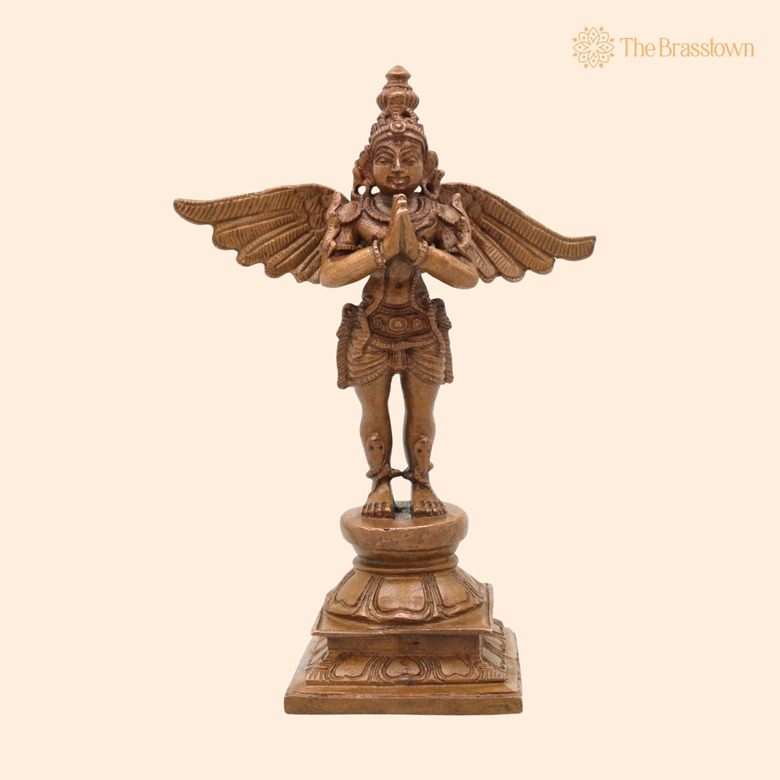 Bronze Garuda Dev Idol – Handcrafted Panchaloha Murti, Temple Decorative Statue, Chola Art Garuda Murti 5.5 Inch 1