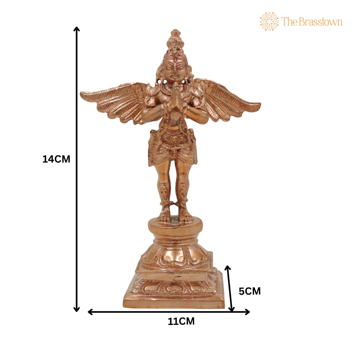 Bronze Lord Garuda Idol – Handcrafted Panchaloha Garuda Dev Murti for Pooja 5.5 Inch 5