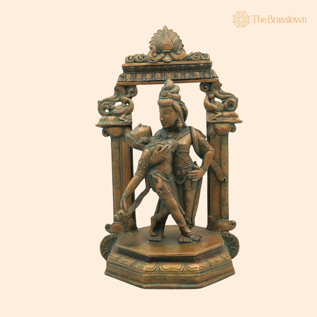Handcrafted Bronze Kamadeva Idol – Panchaloha Madana Murti with Rati, Traditional South Indian Chola Art Sculpture 13 Inch 1