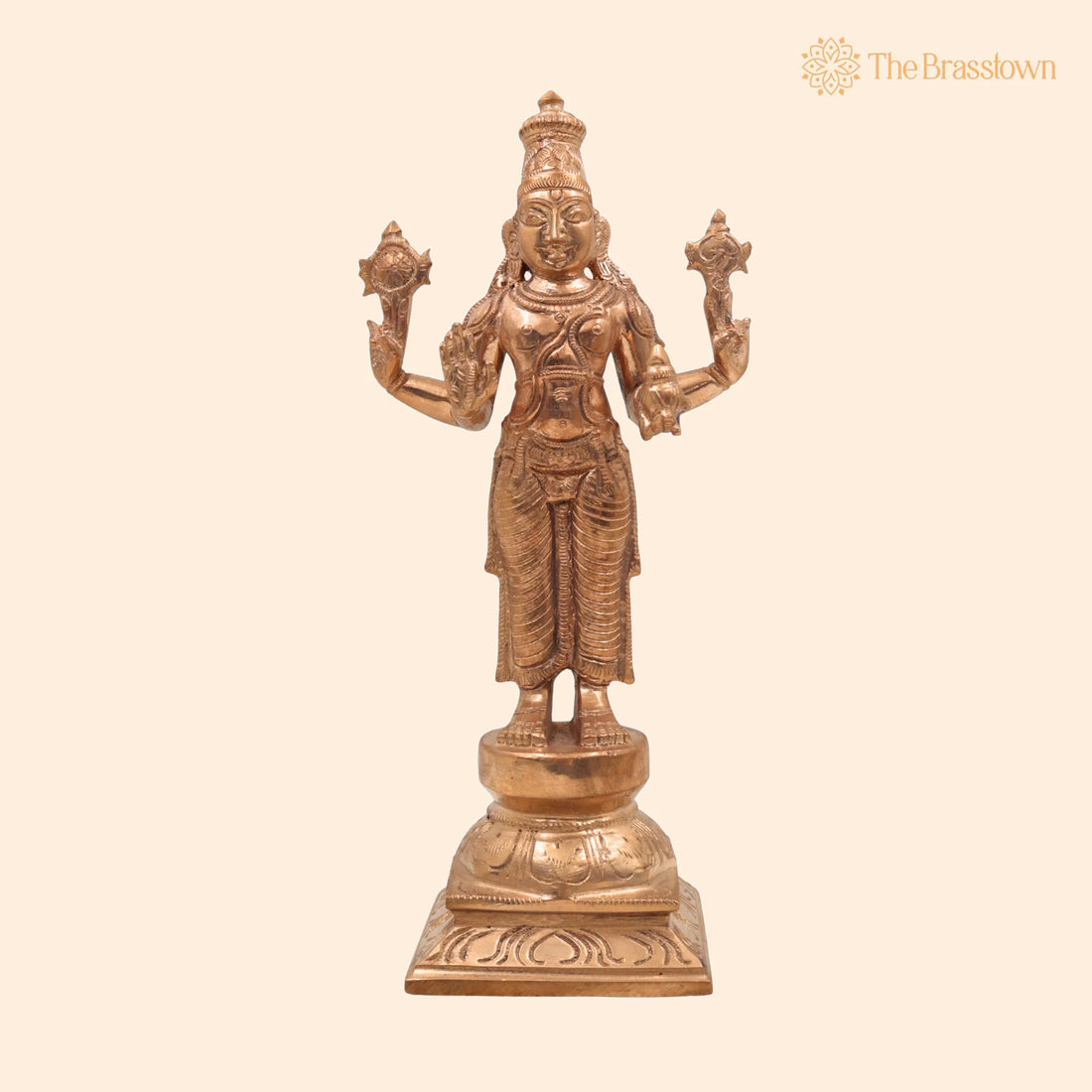Handcrafted Bronze Dhanvantari Idol – Panchaloha Ayurvedic God Statue, Lord Dhanvantari Murti for Healing &amp; Prosperity 10.5 Inch 1