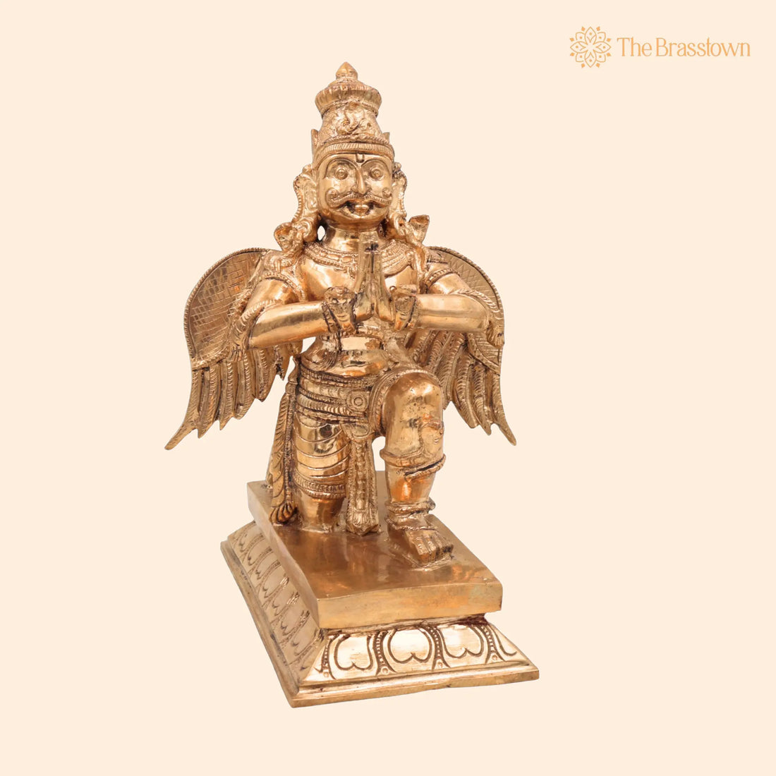 Handcrafted Panchaloha Garuda Dev Idol – Khageshwara Pakshiraja Sculpture for Temple &amp; Vastu 10 Inch 1
