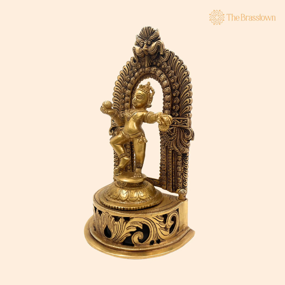 Handmade Brass Ladoo Gopal Ji Murti – Krishna, Gopal, Govinda, Bal Gopal, Home, Temple &amp; Office Décor 11 Inch 1