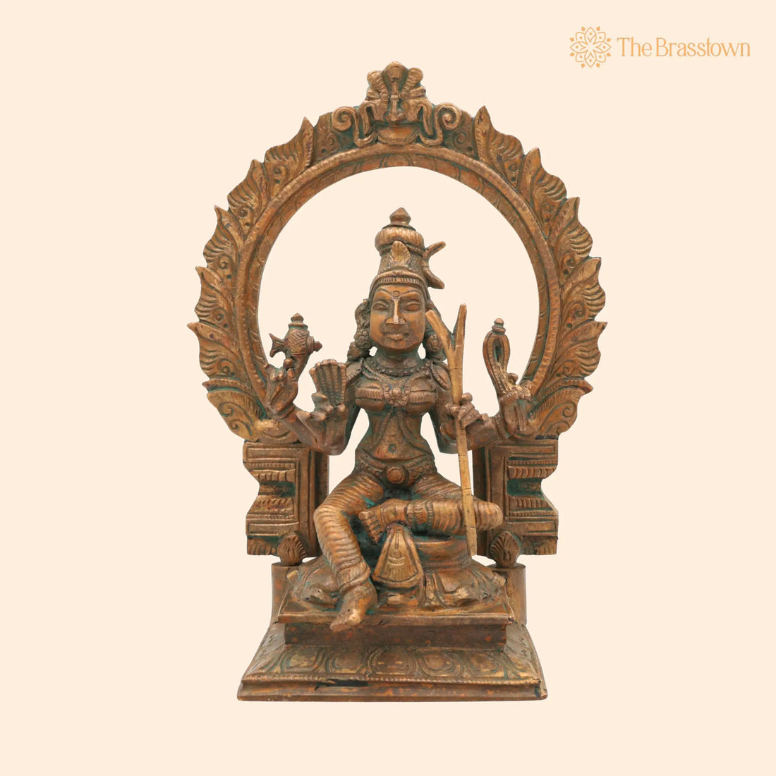 Handcrafted Panchaloha Rajarajeshwari Devi Bronze Idol – Lalitha Tripurasundari Chola Art Temple Sculpture 7 Inch 1