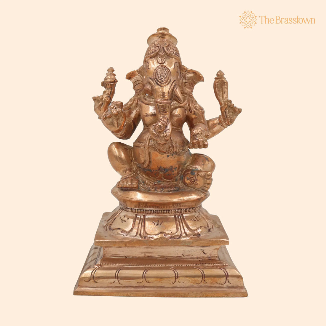 Handcrafted Panchaloha Bronze Ganesha Idol – Vinayaka Ganapati Murti for Home Temple Décor 6.5 Inch 1