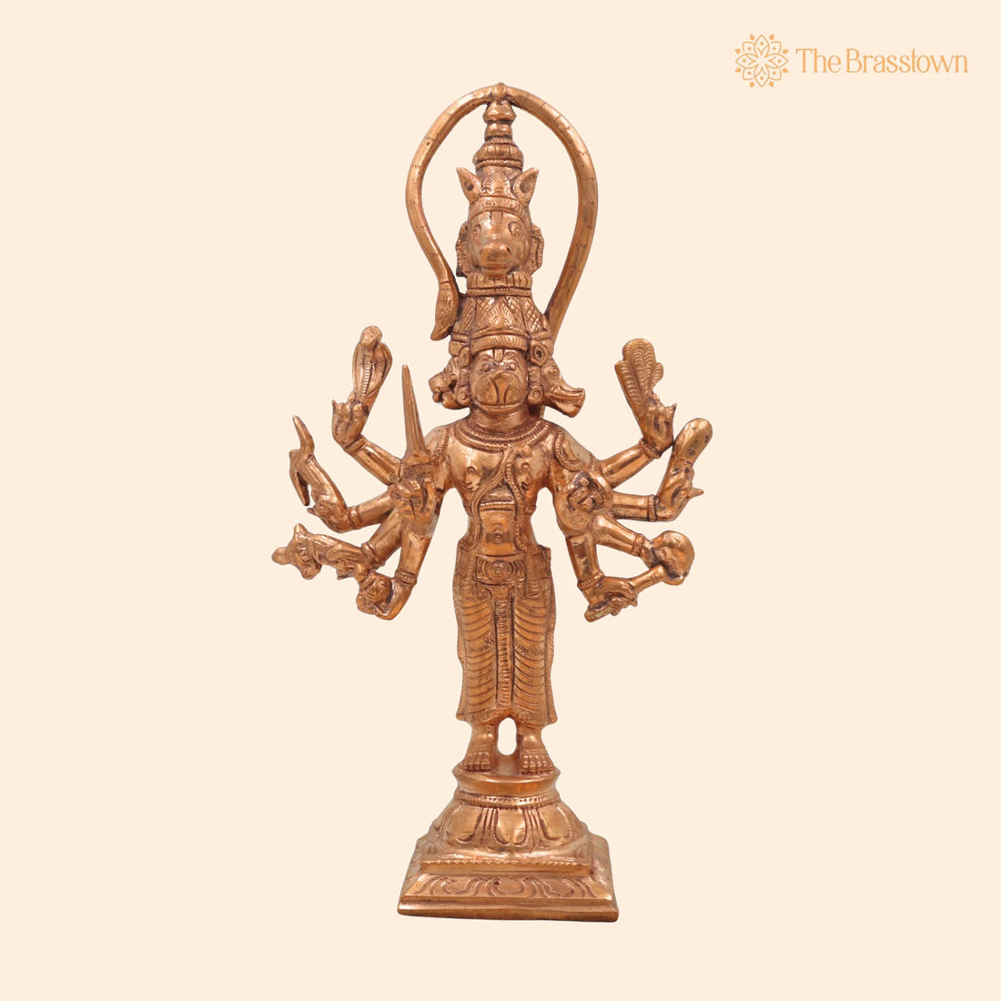Handcrafted Panchaloha Hanuman Idol in Bronze – Anjaneya, Bajrang Bali, Veer Maruti Murti for Home Temple &amp; Pooja Décor 10.5 Inch 1