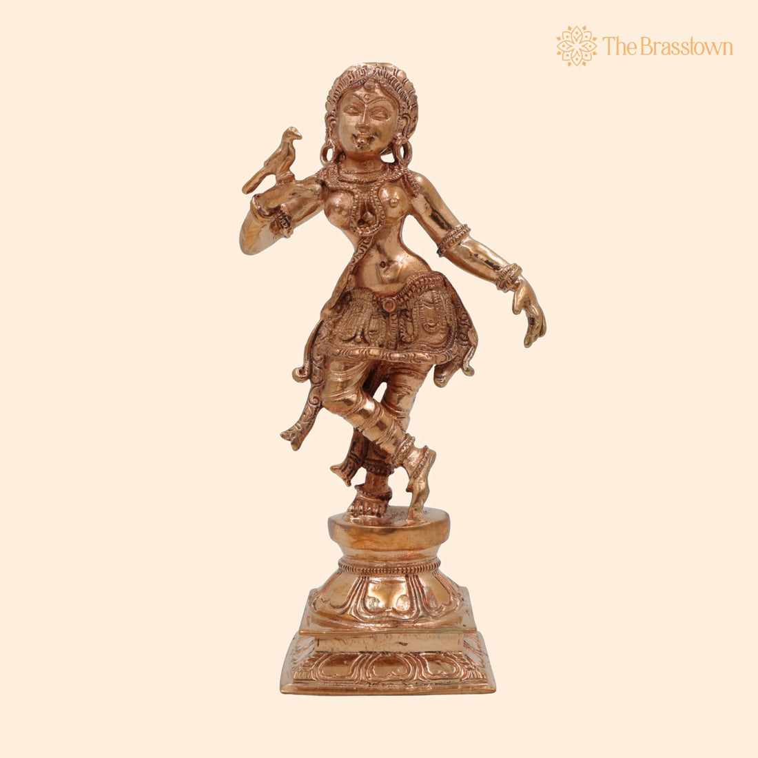Handmade Panchaloha Bronze Apsara Idol – Traditional Chola Art Divine Dancing Apsara Sculpture for Puja, Home Mandir &amp; Décor 5.5 Inch 1