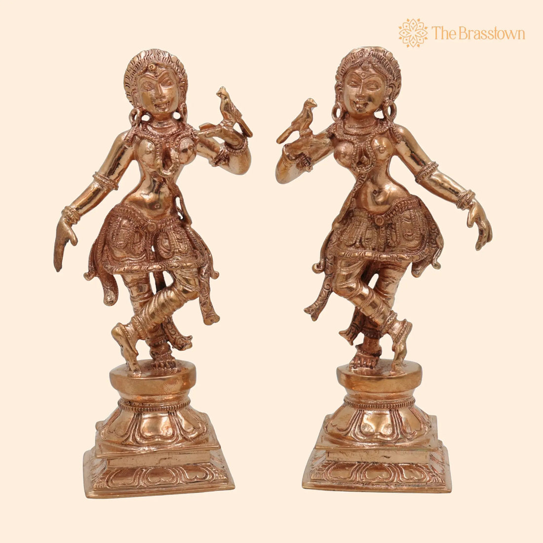 Bronze Apsara Idol – Chola Art Divine Dancer, Panchaloha Apsarini Statue, Handcrafted South Indian Celestial Nymph Sculpture 5.5 Inch 1