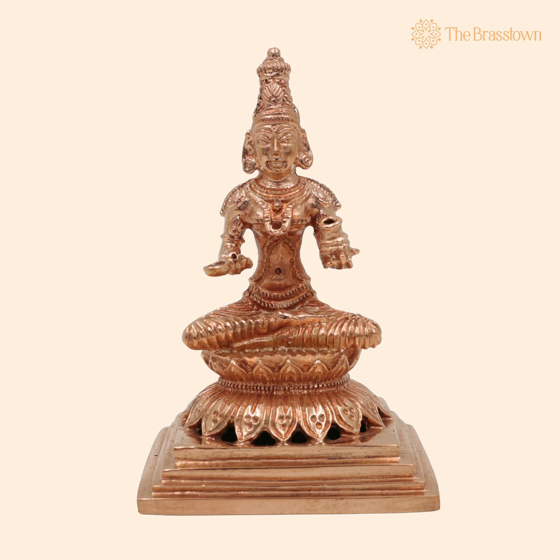 Bronze Handmade Annapurna Idol – Annapurneshwari Bronze Statue, Panchaloha Goddess Sculpture for Puja &amp; Home Décor 4 Inch 1