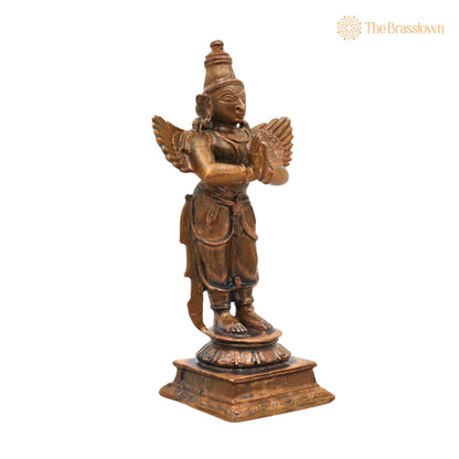 Bronze Garuda Idol – Garudan Vahana Murti, Chola Handcrafted Traditional Statue for Pooja, Home Décor &amp; Gifting 4 Inch 2