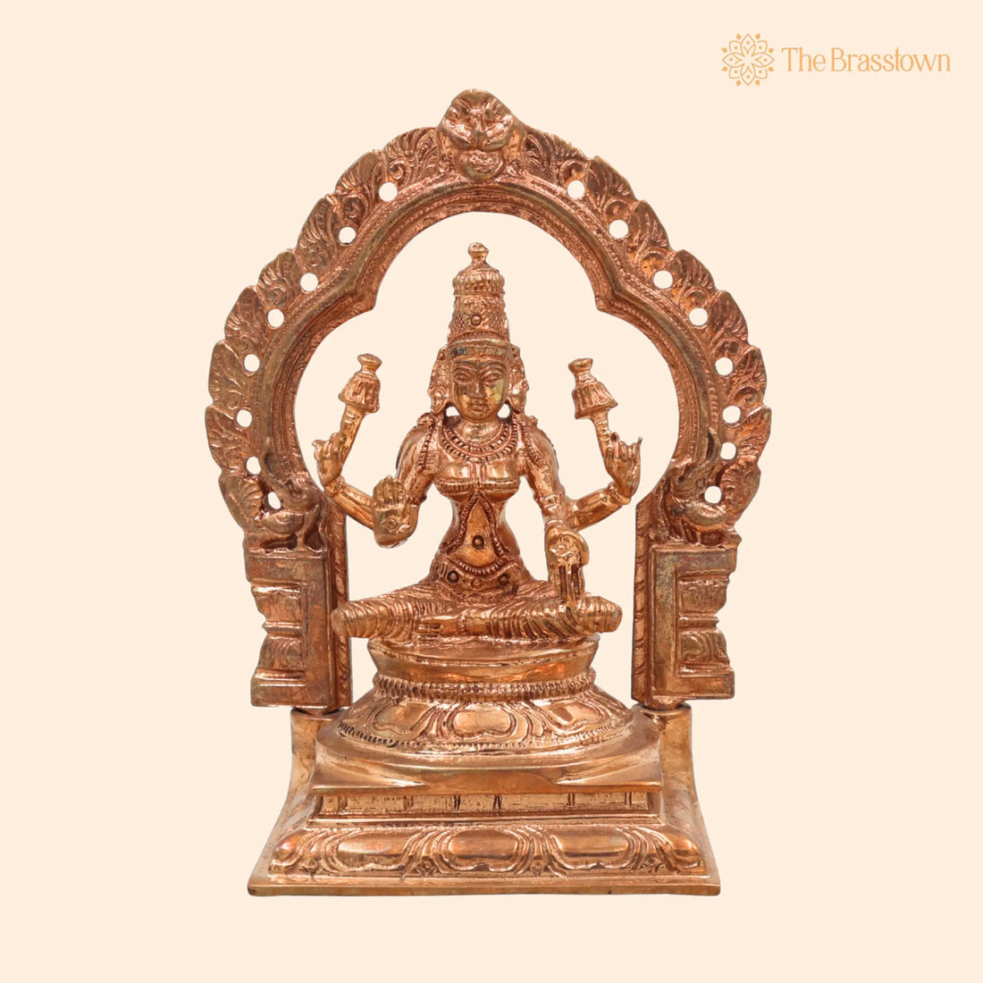 Handcrafted Bronze Panchaloha Lakshmi Idol – Mahalakshmi Murti for Prosperity, Wealth &amp; Home Décor, Ashta Lakshmi, Dhanalakshmi 5 Inch 1