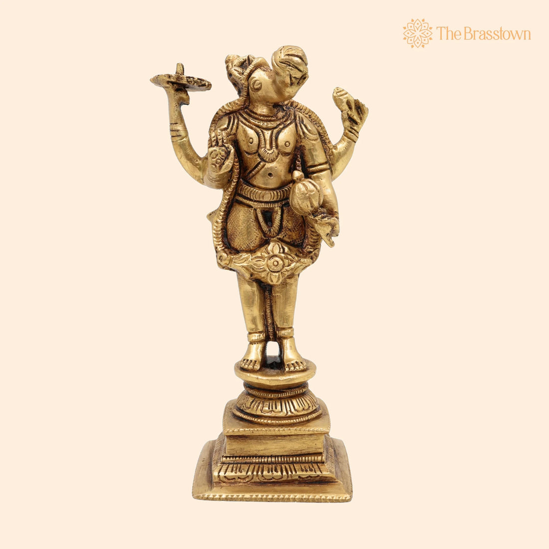 Brass Varaha Idol – Lord Varaha Murti, Varahadev Statue for Puja, Home Décor &amp; Temple, Handcrafted Varahavatar Sculpture 6 Inch 1