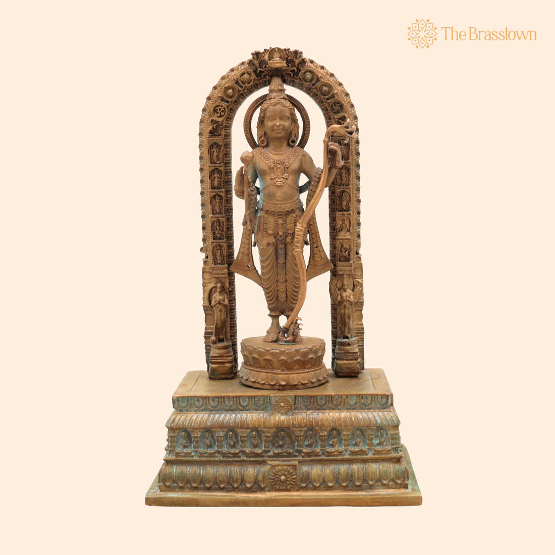 Handcrafted Bronze Ayodhya Ram Ji Idol – Panchaloha Ram Murti, Lord Shri Ram Copper Statue for Puja, Home Mandir &amp; Décor 6 Inch 1