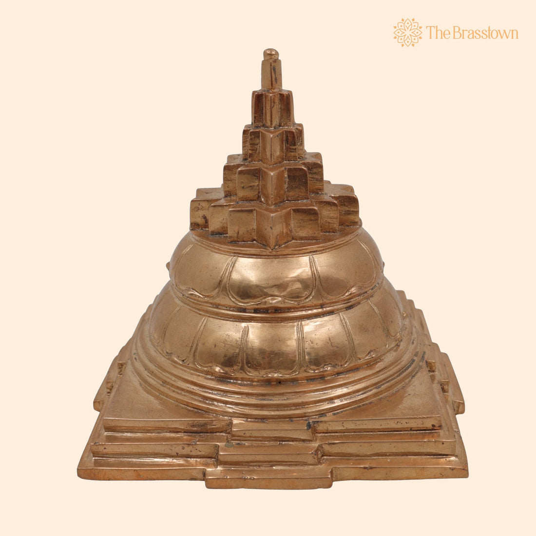 Handmade Bronze Panchaloha Shri Yantra Idol – Traditional Vastu Yantra for Prosperity, Wealth &amp; Spiritual Balance 6 Inch 1