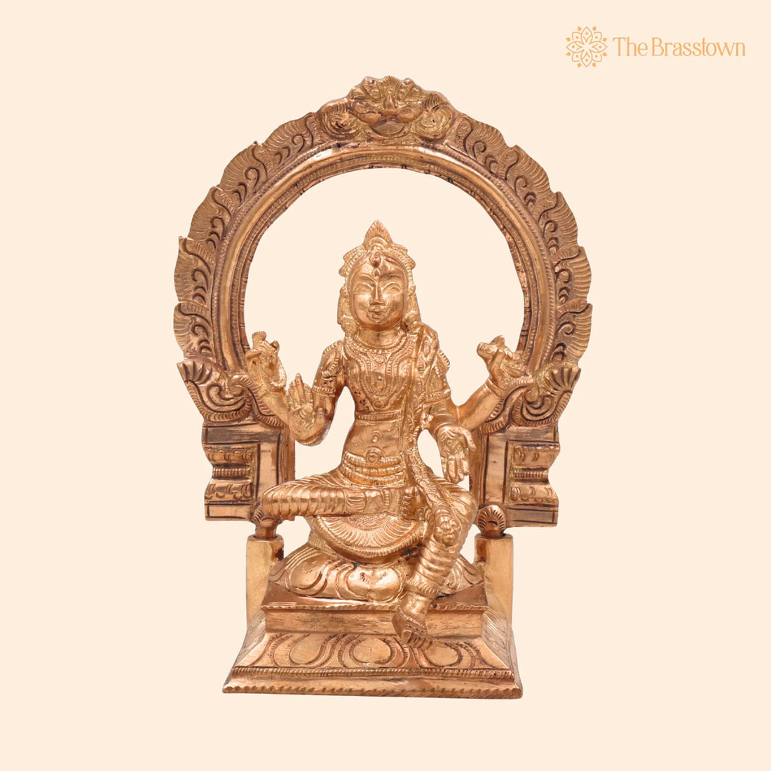 Handcrafted Bronze Rajarajeshwari Idol – Tripurasundari Lalita Devi Panchaloha Sculpture for Puja, Home Mandir &amp; Décor 6.5 Inch 1
