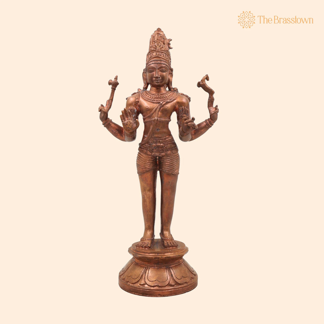 Handmade Bronze Shiva Idol Panchaloha Statue – Mahadev, Neelkanth Murti for Temple &amp; Home Décor 13 Inch 1