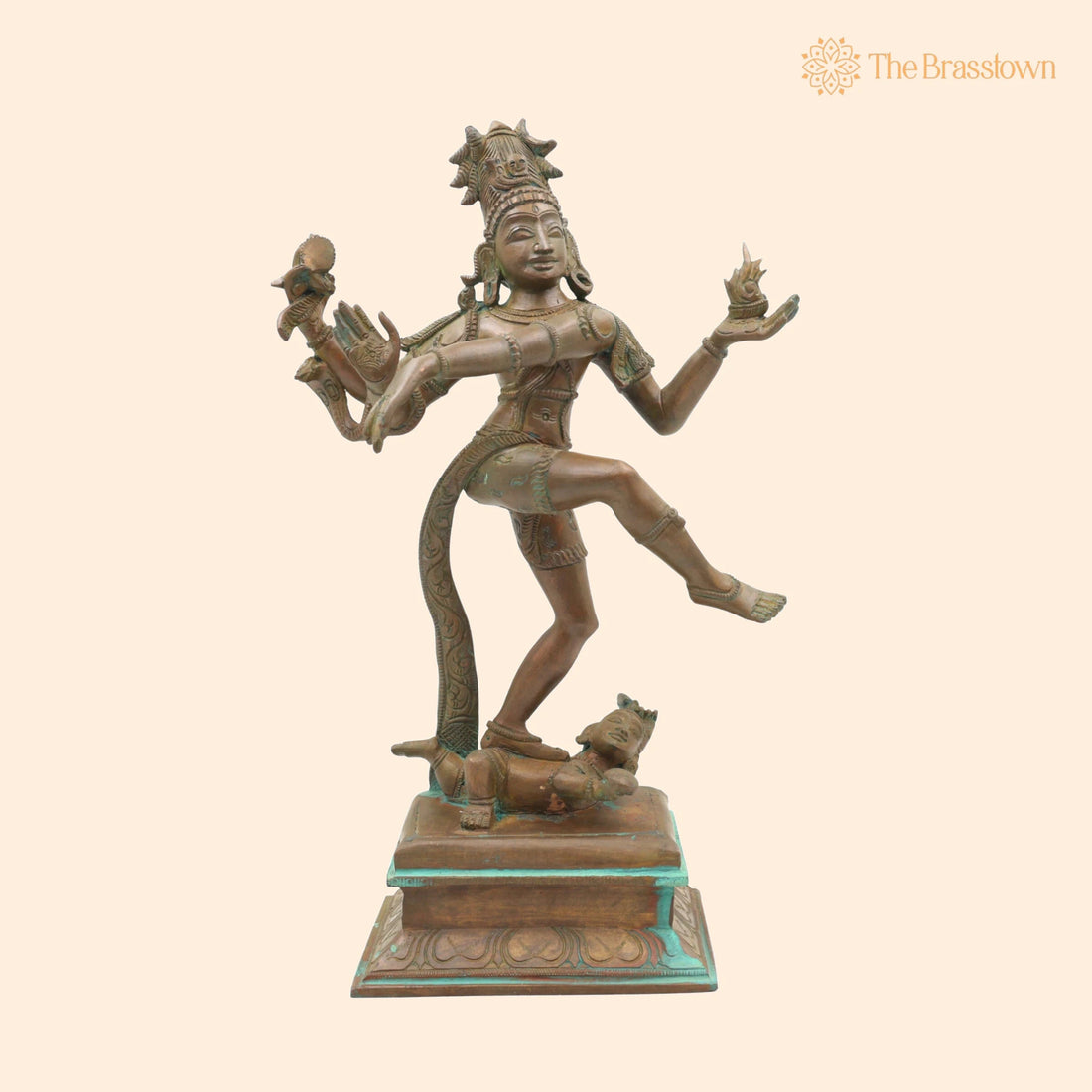 Handcrafted Bronze Dancing Nataraja Idol – Natraj Murti, Panchaloha Nataraja Vigraha, Chola Art Natraja Silai 13.5 Inch 1