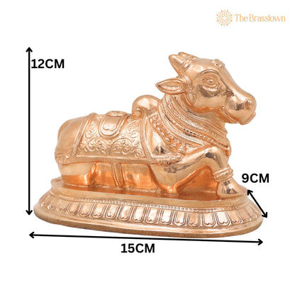Handcrafted Chola Bronze Nandi Idol – Home Temple, Vastu &amp; Gifting 4.5 Inch 5