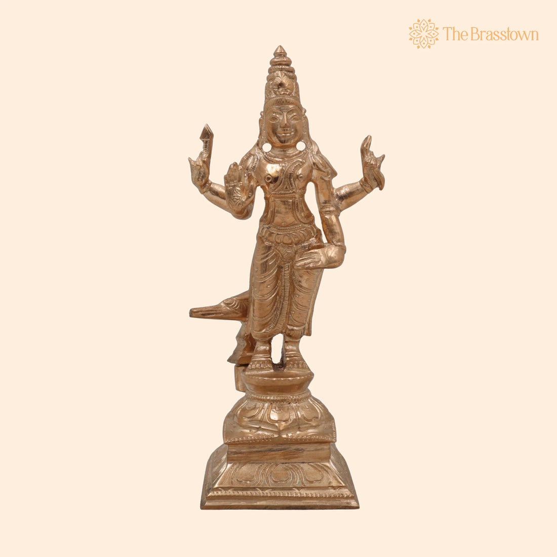 Handcrafted Bronze Panchaloha Shani Dev Idol – Shaneshwar Murti for Temple &amp; Home, Traditional Shani Bhagwan Statue, Home Décor 7 Inch 1