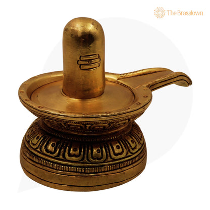 Handcrafted Brass Shiva Lingam Idol for Puja, Home Mandir &amp; Décor 3 Inch 2