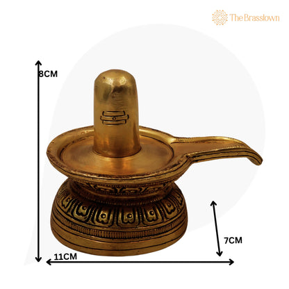 Handcrafted Brass Shiva Lingam Idol for Puja, Home Mandir &amp; Décor 3 Inch 5