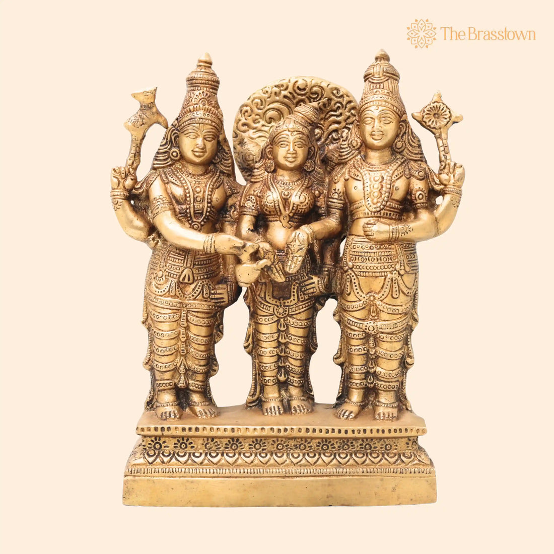 Brass Srinivasa Kalyanam Idol – Handcrafted Venkateswara Balaji Tirupati Kalyanotsavam Statue for Puja, Home Mandir &amp; Décor 9 Inch 1