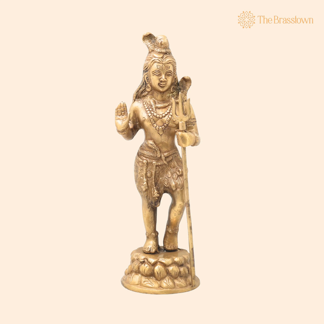 Brass Lord Shiva Standing Idols – Handcrafted Shiv Statue, Shankar Murti, Home Décor, Showpiece 12 Inch 1