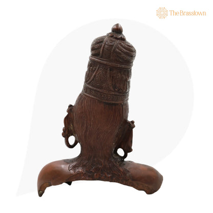 Brass Parvati Face Idol – Handcrafted Home Temple &amp; Spiritual Décor 12 Inch 4