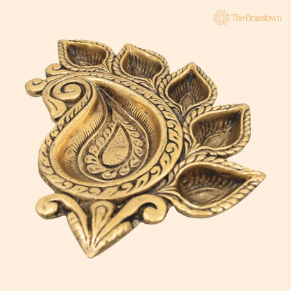 Brass Lamps – Handcrafted Diya, Deepa, Lamps, Poja Lamps, Hanging Lamps, Deepam for Aarti, Puja &amp; Home Mandir Décor 1 Inch 1