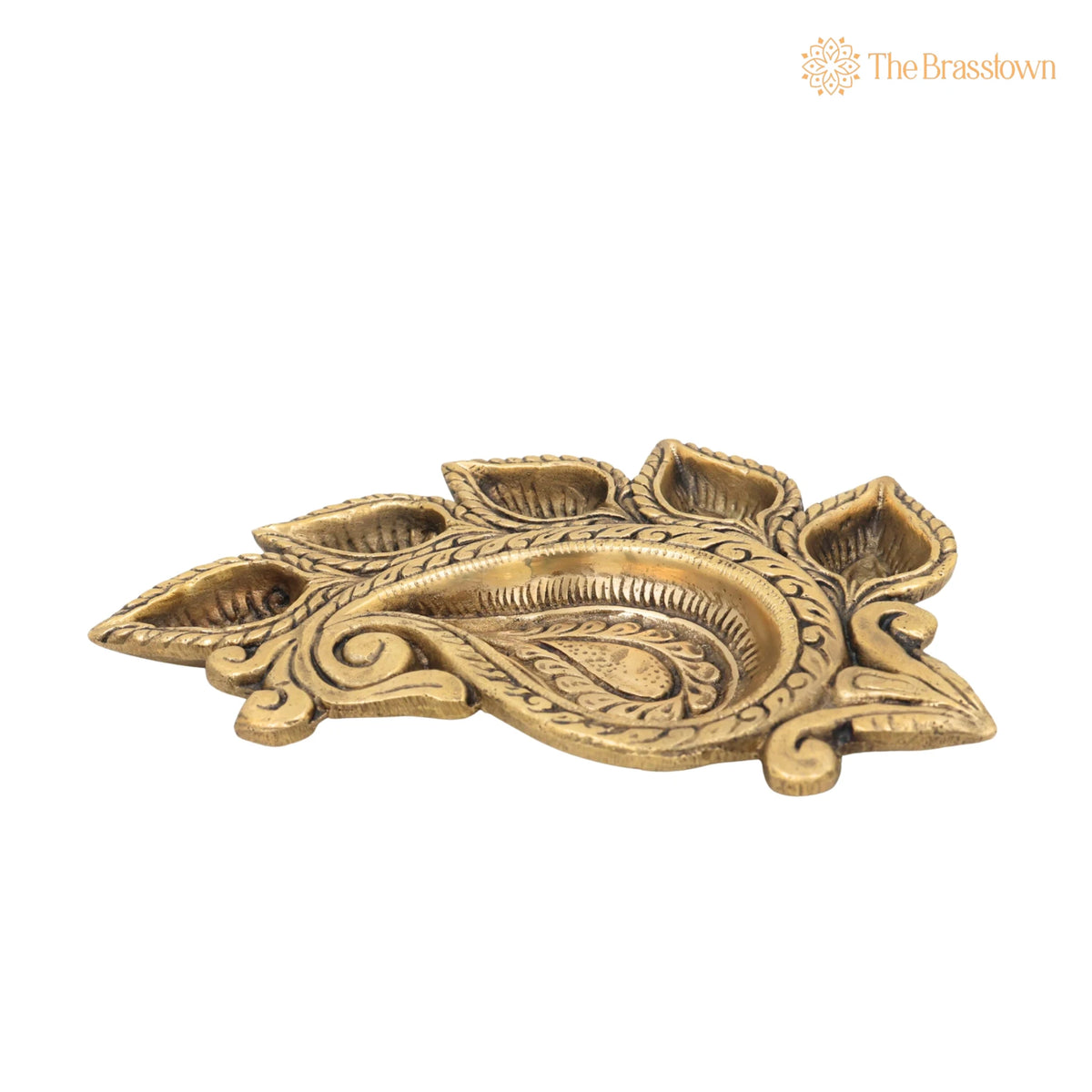 Brass Lamps – Handcrafted Diya, Deepa, Lamps, Poja Lamps, Hanging Lamps, Deepam for Aarti, Puja &amp; Home Mandir Décor 1 Inch 2