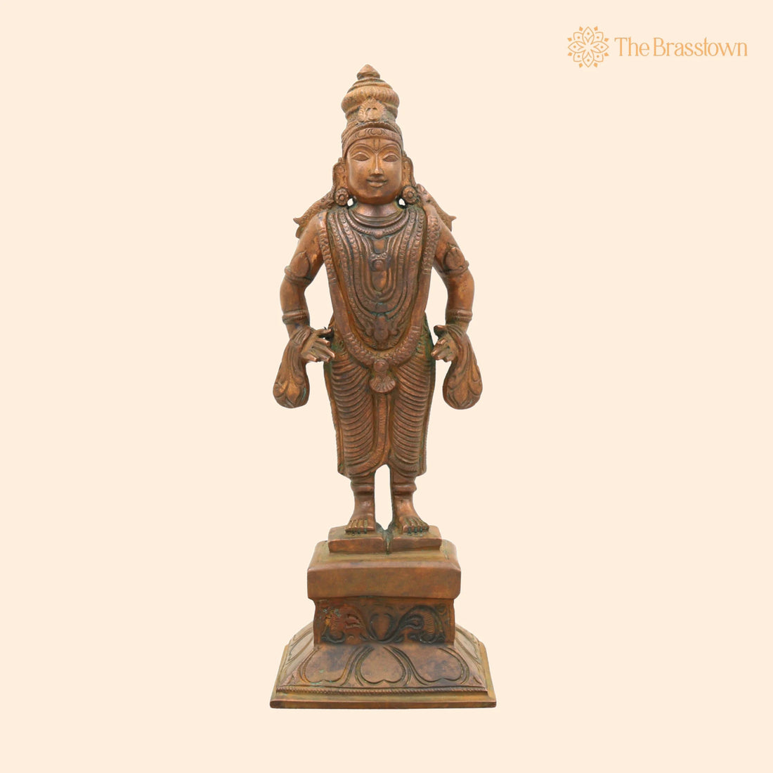 Handmade Bronze Panchaloha Vittala Idol – Vithoba Panduranga Vitthala Statue for Temple &amp; Home Pooja 10 Inch 1