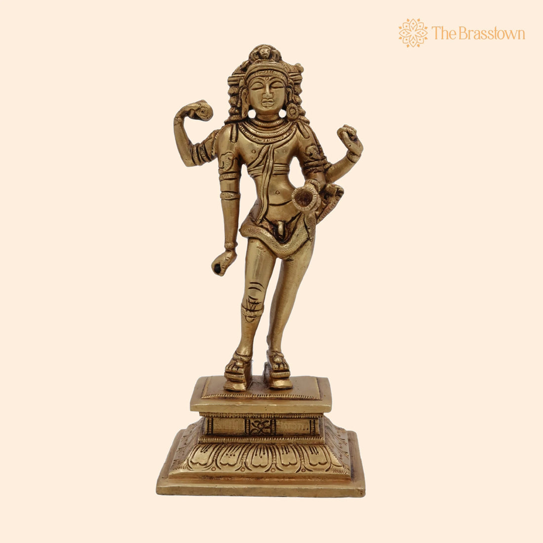 Brass Bhikshatana Shiva Idol – Handcrafted Bhikshtana Statue for Puja, Home Mandir &amp; Décor 7 Inch 1