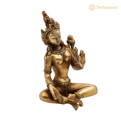 Handcrafted Brass Tara Maa Idol – Mahavidya Tara Devi, Ugra Tara, Home Temple &amp; Décor 5.5 Inch 3