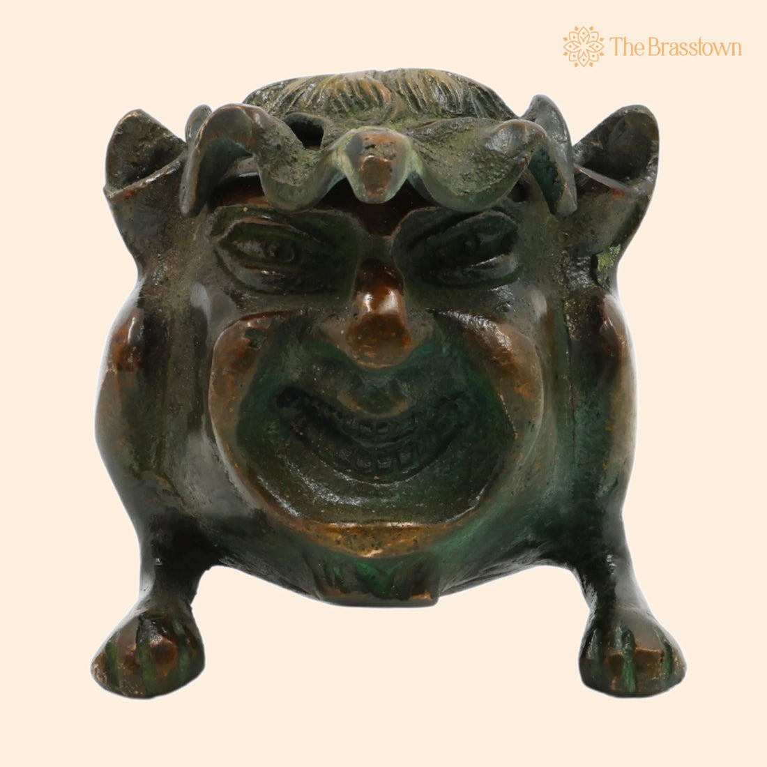 Brass Happy Man Standing Pen Holder – Vintage Brass Pen Stand, Handcrafted Office Décor, Unique Brass Pen Holder for Desk 2.5 Inch 1