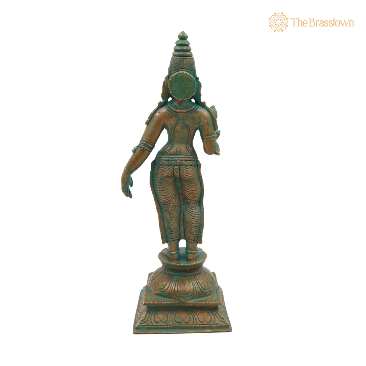 Handmade Bronze Shridevi Idol for Puja, Home Mandir &amp; Décor 10.5 Inch 4