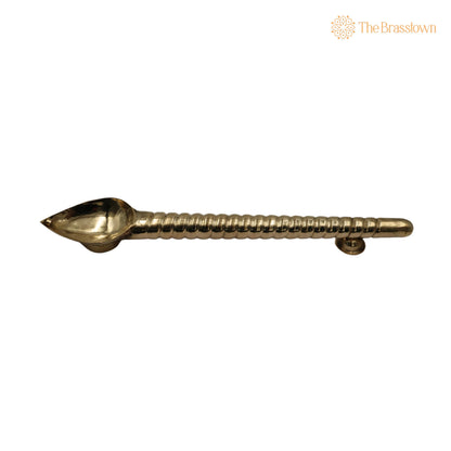 Brass Havan Spoon – Handcrafted Traditional Pooja Accessory 16 Inch 4