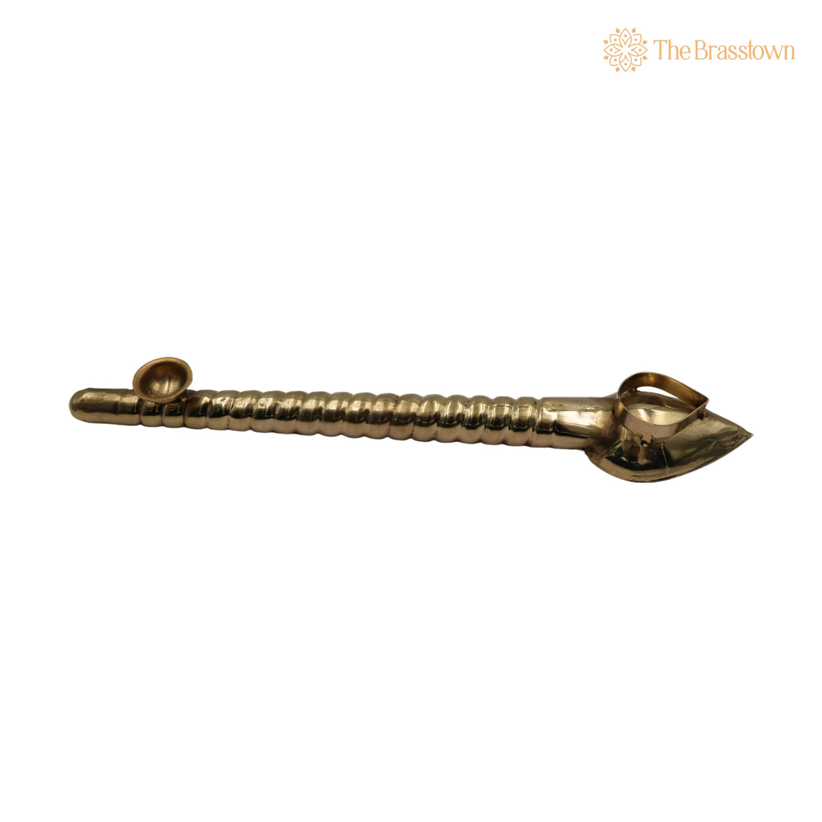 Brass Havan Spoon – Handcrafted Traditional Pooja Accessory 16 Inch 5