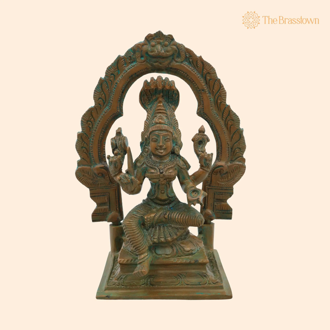 Bronze Mariamman Idol – Handcrafted Panchaloha Mariamma Statue, Muthumariamma, Samayapuram Mariamman, Yellamma, Pochamma, Maisamma, Gangamma 6.5 Inch 1