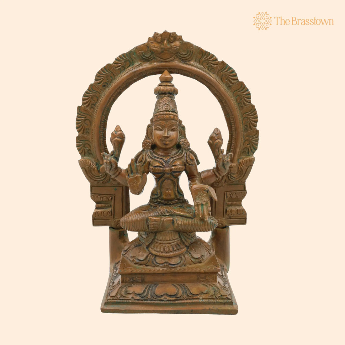 Panchaloha Lakshmi Idol – Handcrafted Bronze Dhanalakshmi Murti for Pooja, Home Décor &amp; Temple 6.5 Inch 1