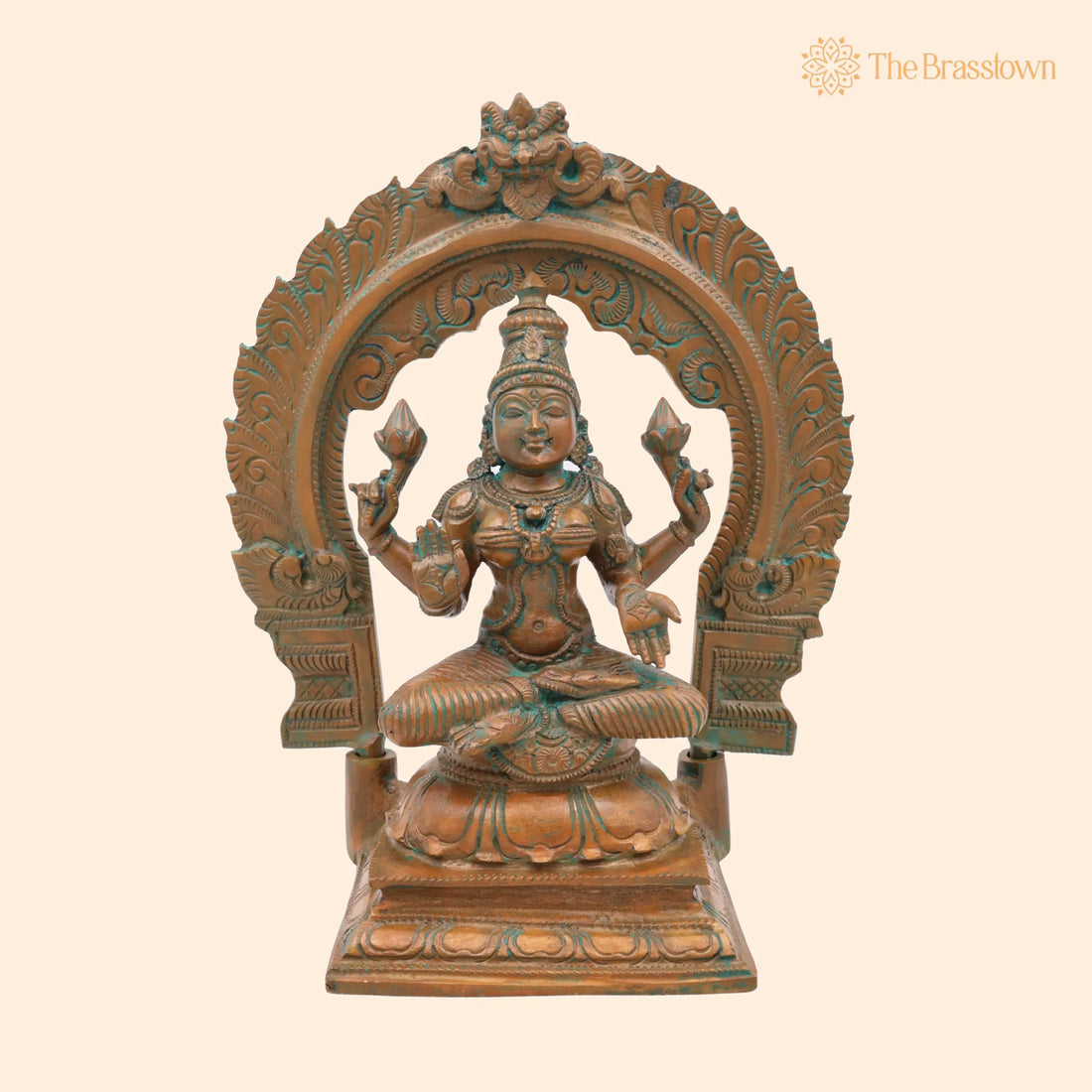 Bronze Maha Lakshmi Idol – Handcrafted Panchadhatu Mahalakshmi Sculpture, Goddess Laxmi Ji Statue For Pooja And Home Décor 10 Inch 1