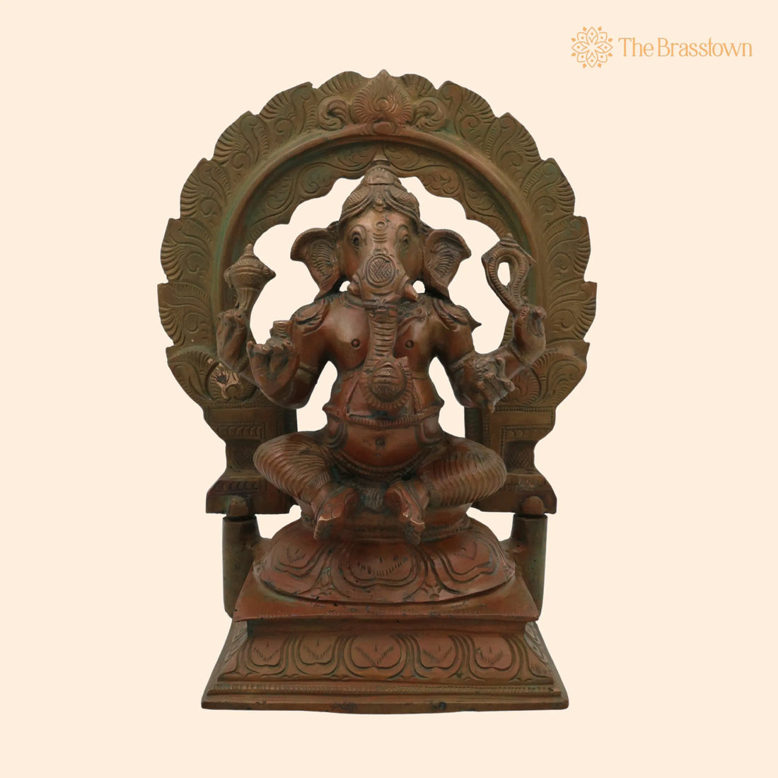 Handmade Panchaloha Ganesha Idol – Bronze Ganpati Statue for Pooja, Panchadhatu Ganesh Murti, Spiritual Home Décor 9.5 Inch 1
