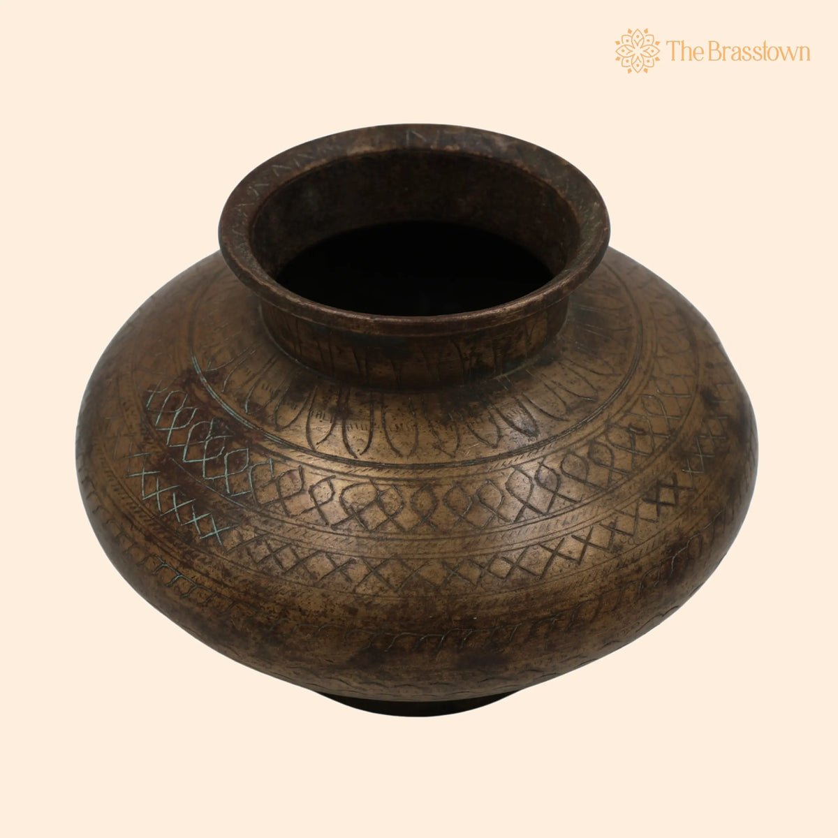 Antique Brass Loota – Handcrafted Lota Poja Cambu, Water Loota, Jal Lota, Poja Cambu, Lotiya, Gangajali Stoup 4.5 Inch 1
