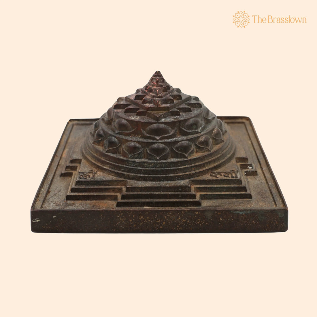 Bronze Shree Yantra – Handcrafted Shri Chakra, Sri Yantra, Maha Meru, Shree Meru Yantra, Sacred Vastu Yantra for Wealth 3 Inch 1