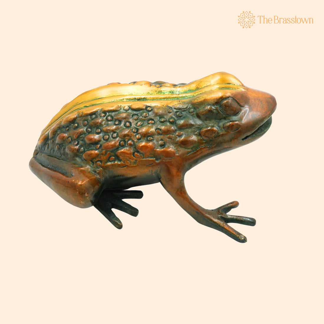 Handcrafted Brass Frog Sculpture for Prosperity – Luck &amp; Wealth, Feng Shui Vastu Home Décor Figurine 3 Inch 1