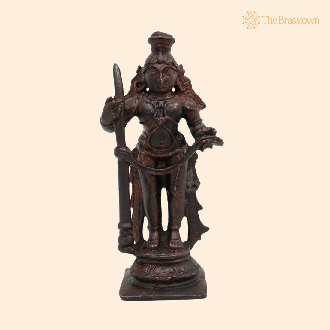 Copper Bala Krishna Idol – Handcrafted Laddu Gopal, Udupi Krishna Murti, Bal Gopal for Puja, Home Mandir &amp; Décor 3 Inch 1