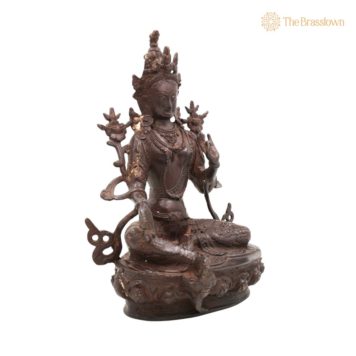 Brass Tara Maa Idol – Handcrafted Ugra Tara, Temple, Home Décor &amp; Gift 12 Inch 2